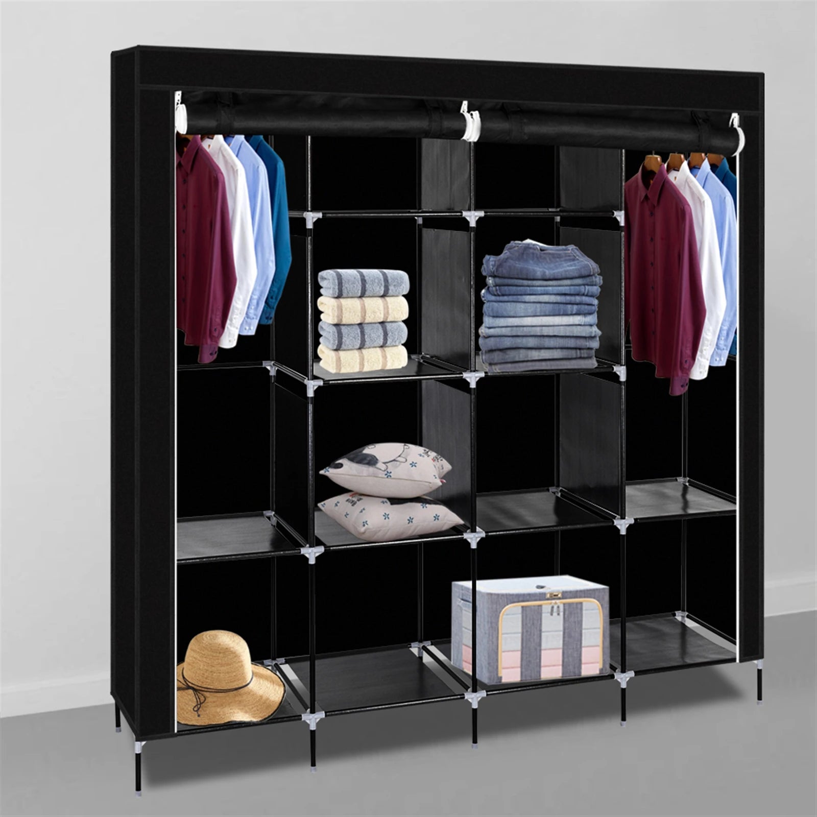 Wardrobe Storage Closet Clothes Portable Wardrobe No-Woven Fabric Organizer Bedroom Dormitory Storage Cabinet Home Furniture