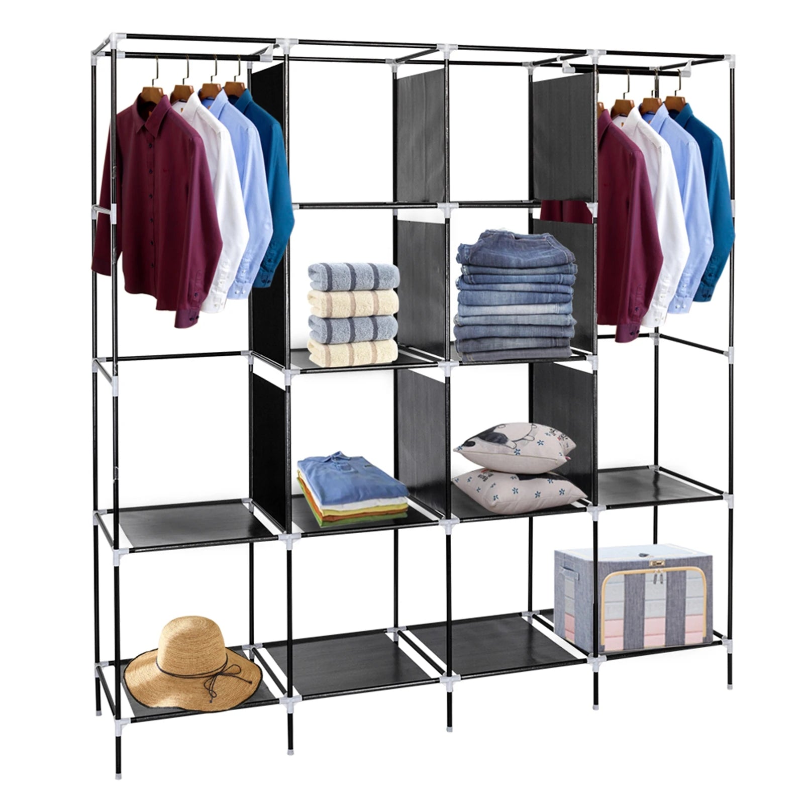 Wardrobe Storage Closet Clothes Portable Wardrobe No-Woven Fabric Organizer Bedroom Dormitory Storage Cabinet Home Furniture