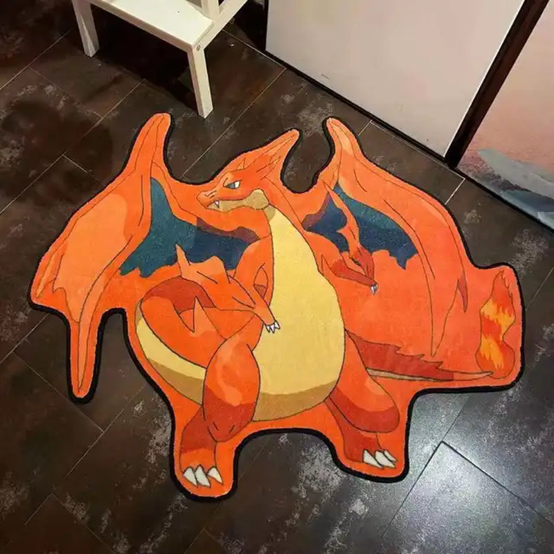 Cartoon Anime Pokemon Rug Carpet 3D Irregular Gengar Charizard Snorlax Eevee Lounge Rug Chair Bedroom Decor Floor Mat in 2024