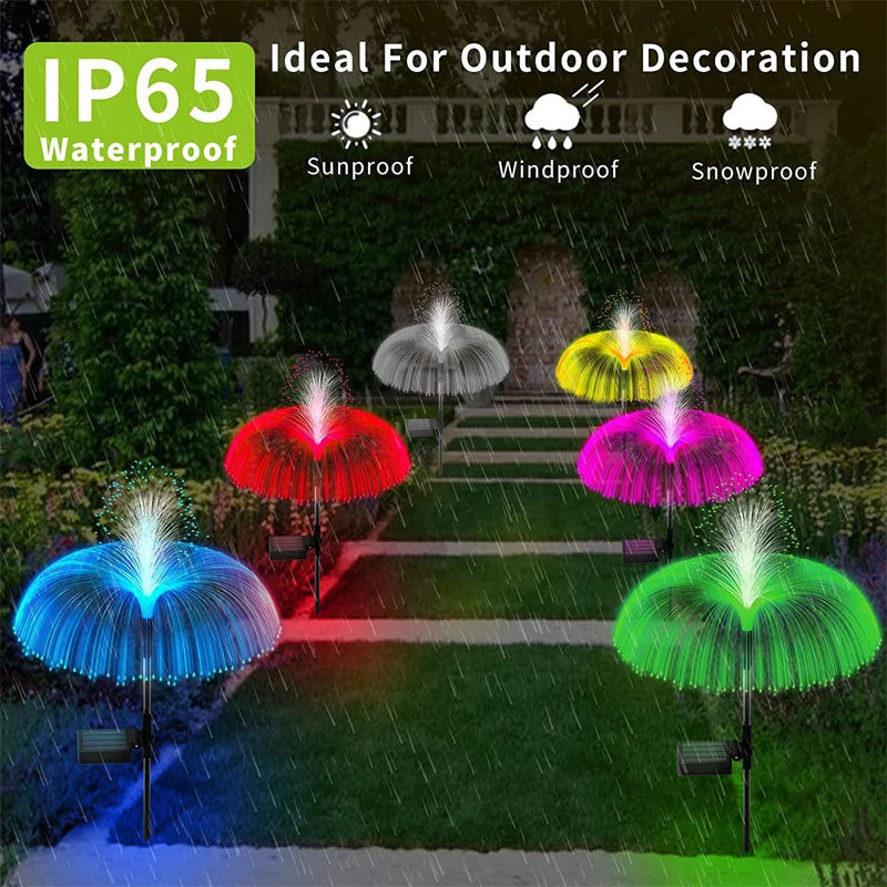 Solar Pathway Lights Outdoor Garden Jellyfish Decor Lawn Lights Solar Power Waterproof Yard Walkway Patio Decor Flowers Lamp