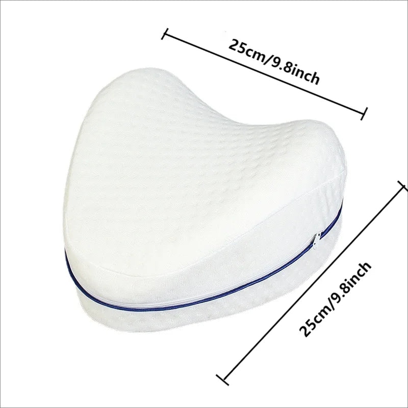 Memory Foam Orthopedic Leg Pillow for Hip Back & Joint Pain Relief Sciatica Pad Cushion Support for Home/Travel