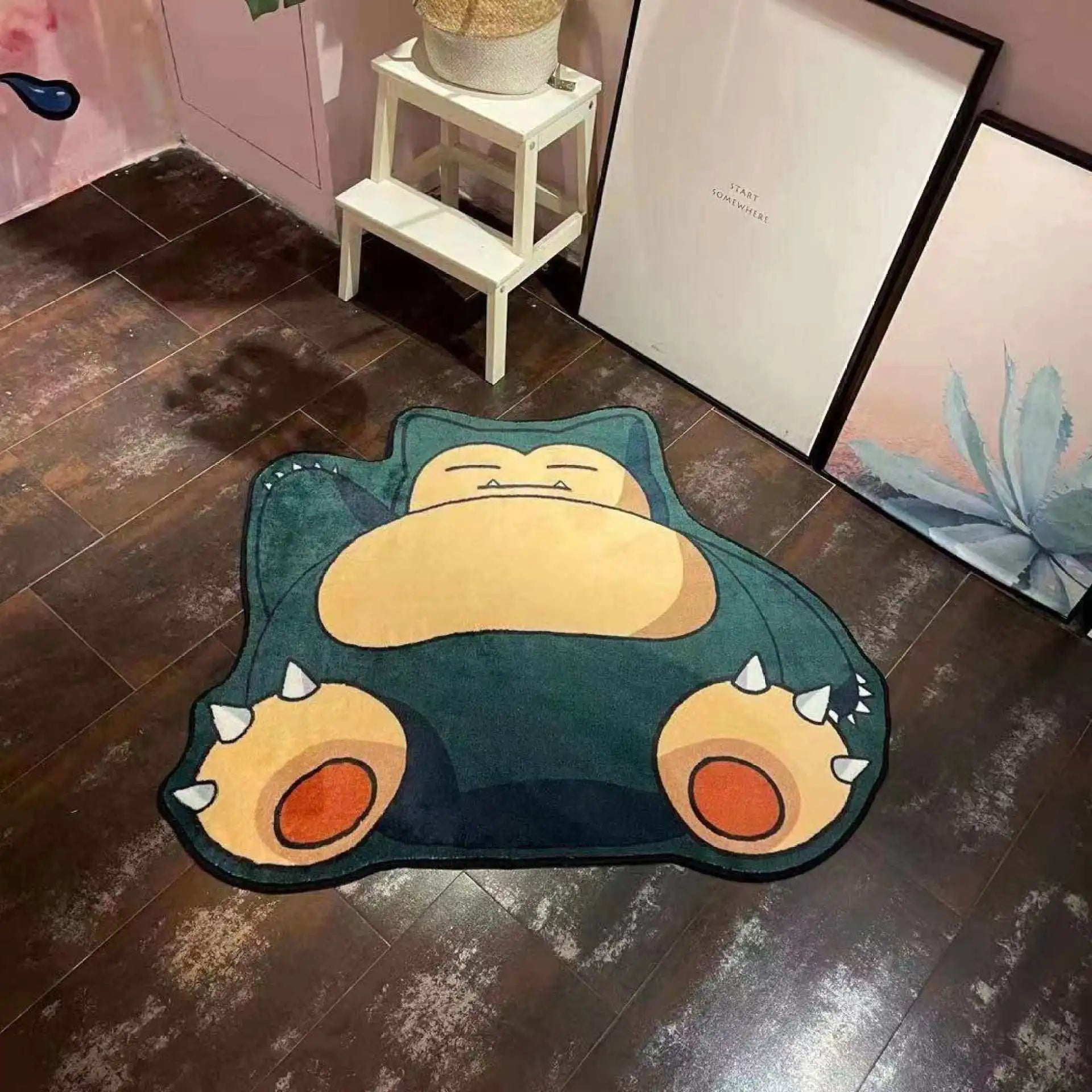 Cartoon Anime Pokemon Rug Carpet 3D Irregular Gengar Charizard Snorlax Eevee Lounge Rug Chair Bedroom Decor Floor Mat in 2024