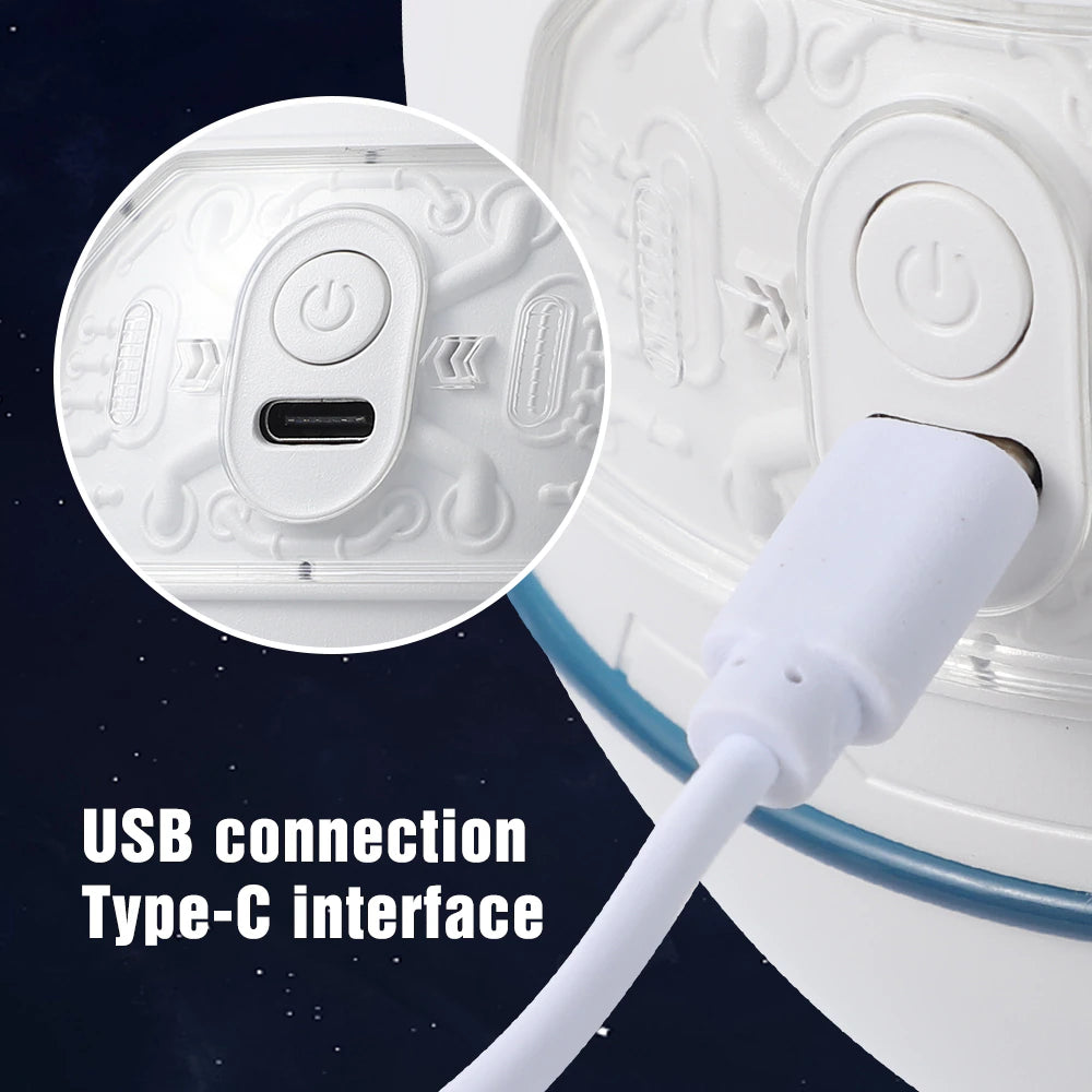 New Astronaut Air Humidifier 220Ml with Night Light 1200Mah Battery Rechargeable Home Aroma Oil Diffuser Gift for Kids