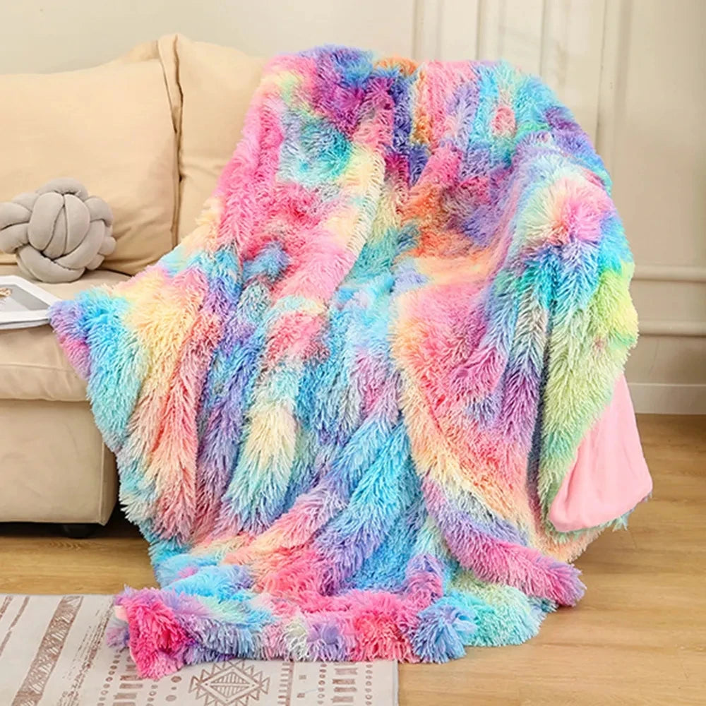 Soft Long Faux Sofa Blanket