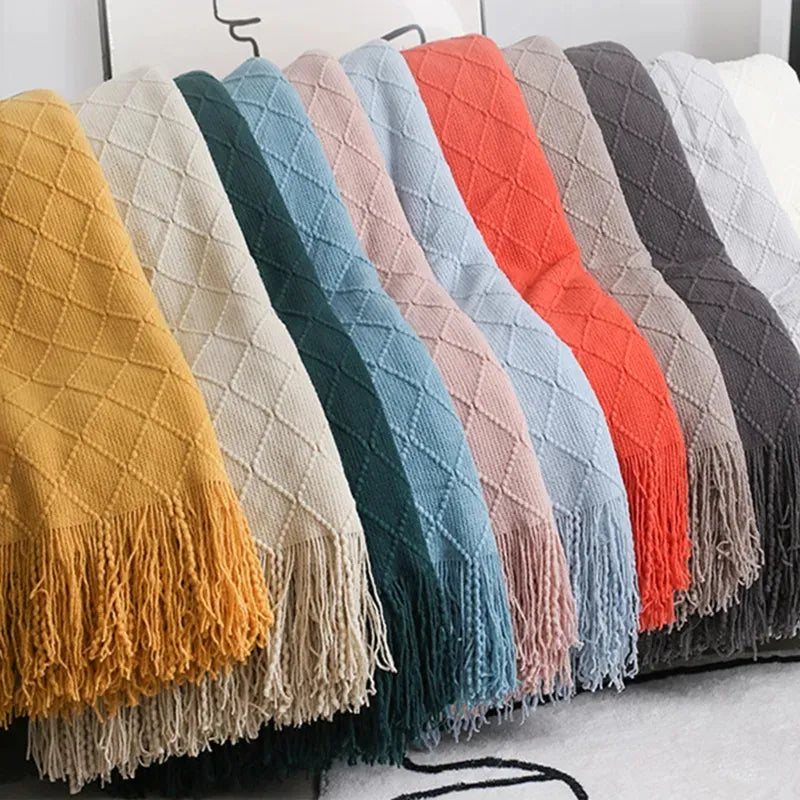 Nordic Knitted TV Blanket