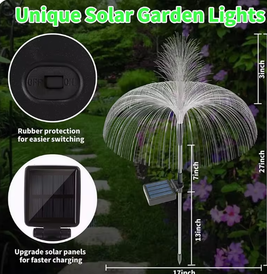 Solar Pathway Lights Outdoor Garden Jellyfish Decor Lawn Lights Solar Power Waterproof Yard Walkway Patio Decor Flowers Lamp