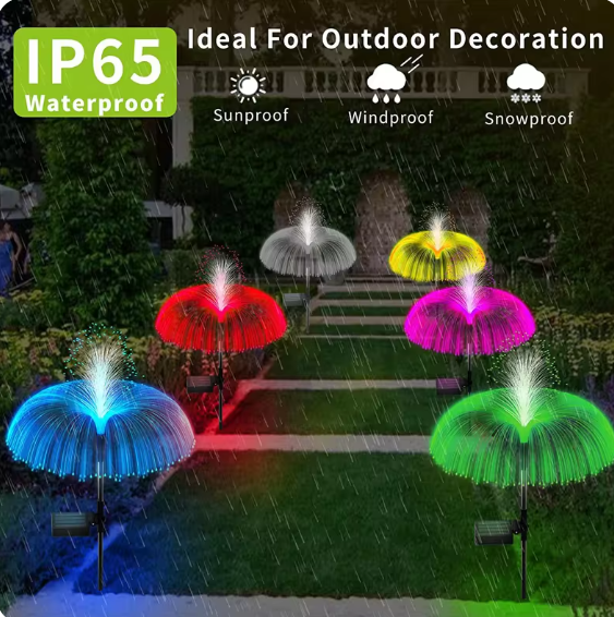 Solar Pathway Lights Outdoor Garden Jellyfish Decor Lawn Lights Solar Power Waterproof Yard Walkway Patio Decor Flowers Lamp