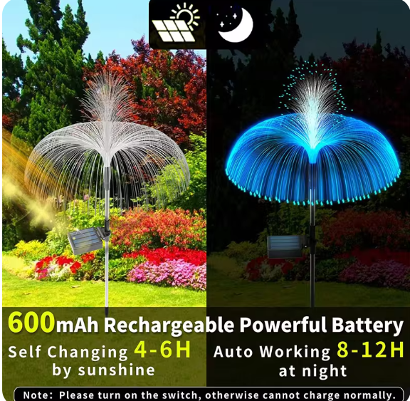 Solar Pathway Lights Outdoor Garden Jellyfish Decor Lawn Lights Solar Power Waterproof Yard Walkway Patio Decor Flowers Lamp