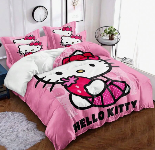 Hello Kitty  Soft Comfortable Bedding Set For Bedroom,