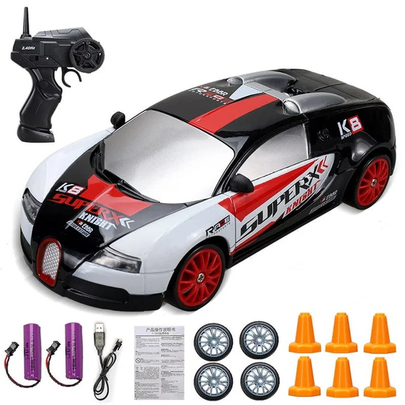 2.4G High Speed Drift Rc Car 4WD Toy Remote Control AE86 Model GTR Vehicle Car RC Racing Cars Toy for Children Christmas Gifts