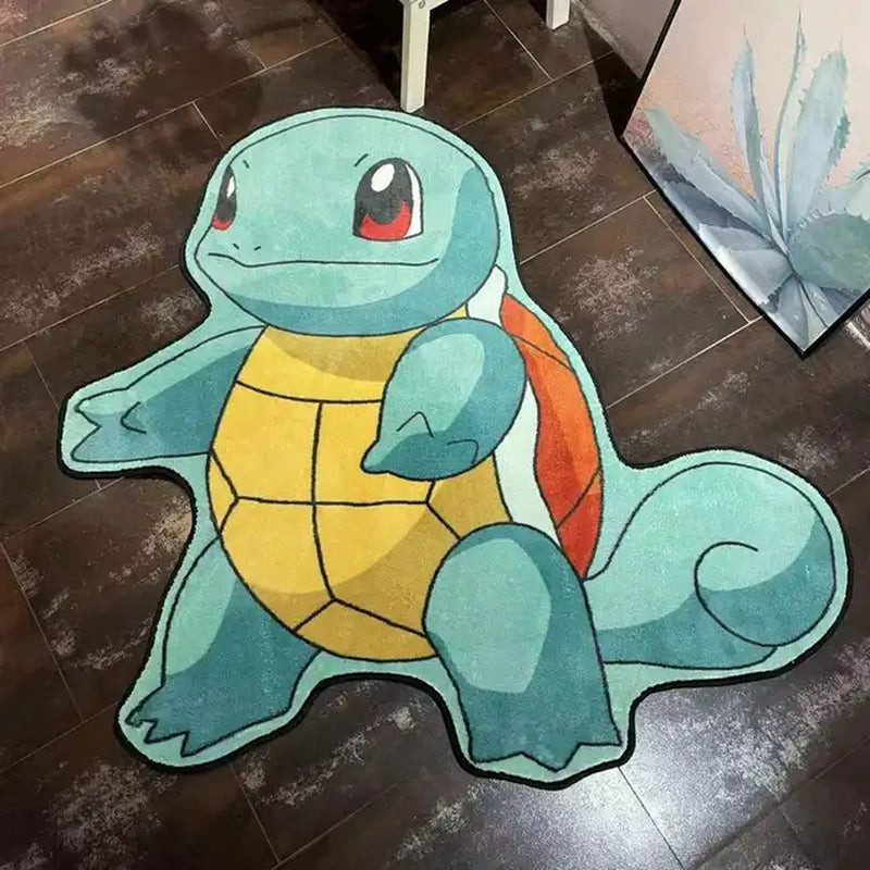 Cartoon Anime Pokemon Rug Carpet 3D Irregular Gengar Charizard Snorlax Eevee Lounge Rug Chair Bedroom Decor Floor Mat in 2024