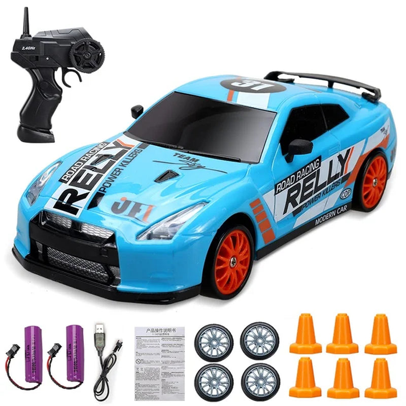 2.4G High Speed Drift Rc Car 4WD Toy Remote Control AE86 Model GTR Vehicle Car RC Racing Cars Toy for Children Christmas Gifts