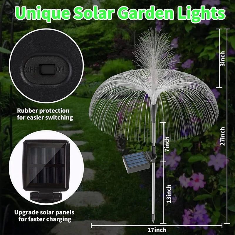 Solar Pathway Lights Outdoor Garden Jellyfish Decor Lawn Lights Solar Power Waterproof Yard Walkway Patio Decor Flowers Lamp