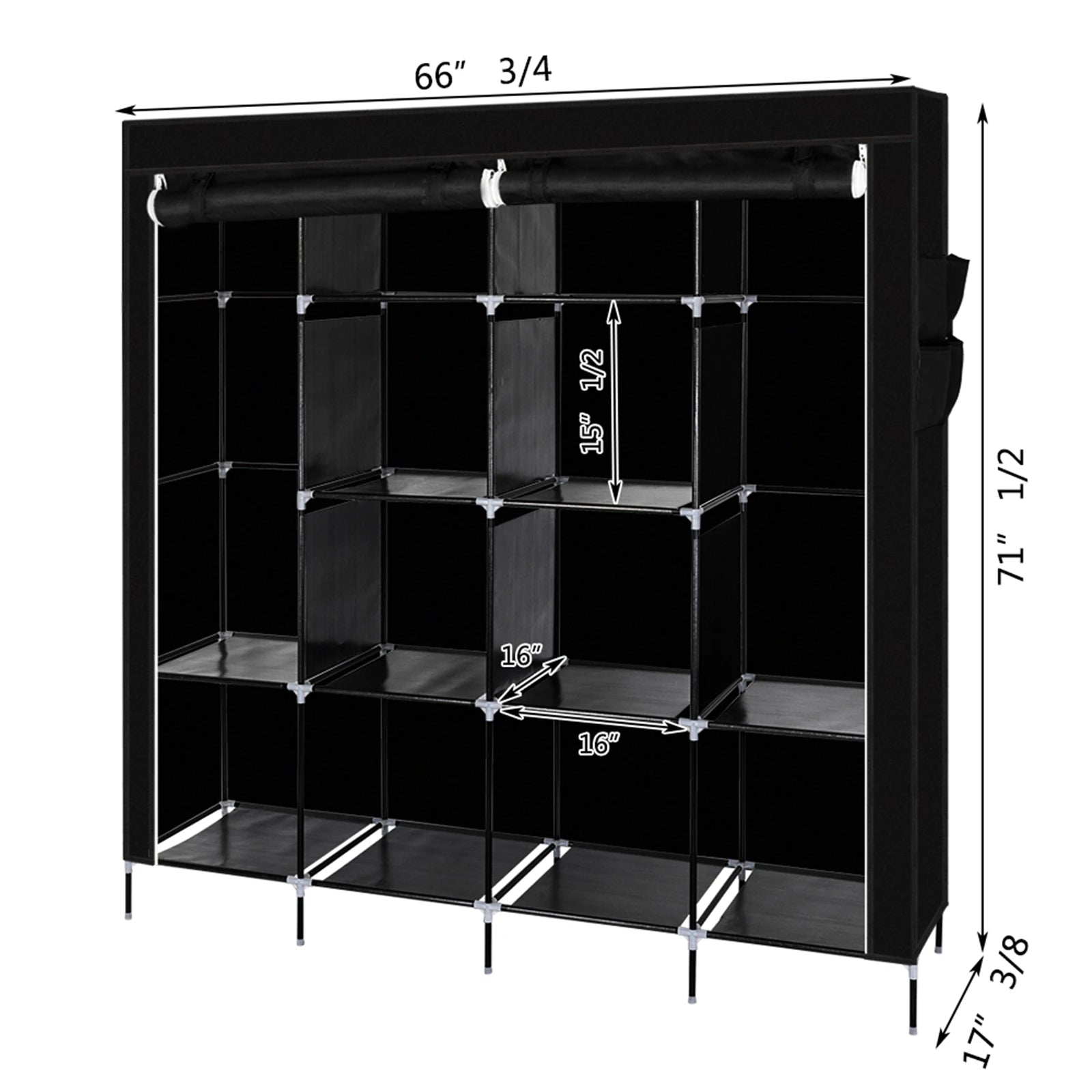 Wardrobe Storage Closet Clothes Portable Wardrobe No-Woven Fabric Organizer Bedroom Dormitory Storage Cabinet Home Furniture