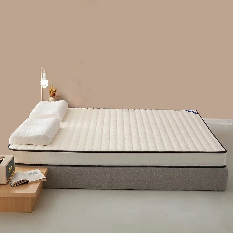 Latex Mattress Futon Thick Floor Mat Lamb Hair Mattress Foldable Tatami Mattress Bedroom Furniture Large Bed Bedspread Bedding